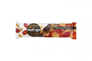 «Nut&Go», батончик с арахисом и мармеладом, 42 г (упаковка 18 шт)