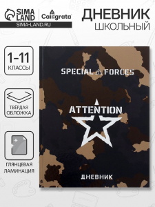 Дневник школьный для 1-11 классов, «Спецназ», твёрдая обложка 7БЦ, глянцевая ламинация, 40 листов