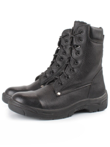 05-9011 BLACK Ботинки зимние мужские (натуральная кожа, искусственный мех)