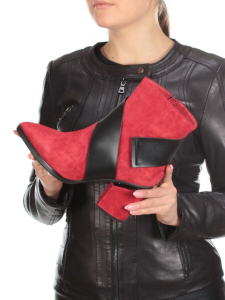 04-A331W-766VB RED Ботинки зимние женские (натуральная замша, натуральный мех)