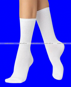 Байвей высокие белые носки с высокой резинкой арт. 1209