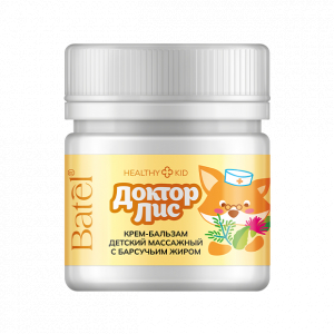 Крем-бальзам детский массажный с барсучьим жиром «ДокторЛис»