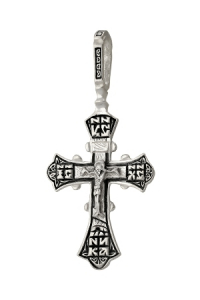 Крест из серебра литье частичное чернение