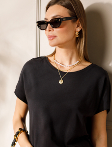 Футболка с цельнокроеным рукавом из премиального хлопка