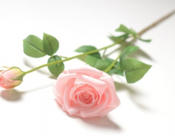 Искусственные цветы, Ветка розы 1 голова и 1 бутон (1010237)