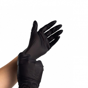 Перчатки NITRILE GUARD одноразовые нитриловые M/L 40шт черные