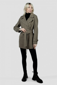 01-12247 Пальто женское демисезонное (пояс)