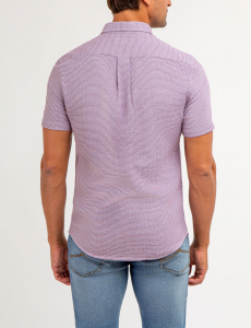 TEXTURED WEAVE SHORT SLEEVE SHIRT WITH POCKET