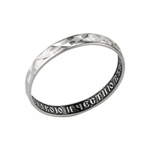 Кольцо из серебра штампованое с алмазной огранкой