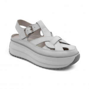 Босоножки из натуральной кожи LQ109-2 белые