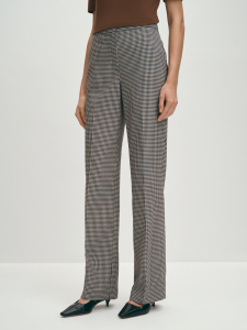 Прямые брюки с классическим принтом