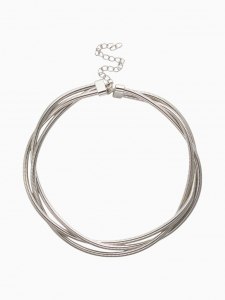 Чокер «Многослойный», металлический, цвет серебро