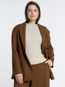 Однобортный пиджак из вискозного трикотажа