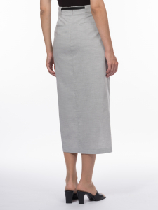 Прямая юбка с эффектным декоративным запахом