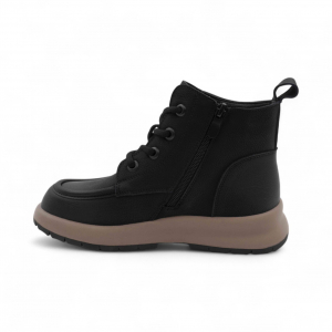 Ботинки из натуральной кожи P-MR05-1 черные п/п