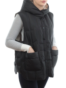 24-618 BLACK Жилет утепленный женский