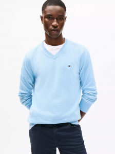 Solid Logo V-Neck Sweater