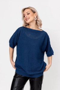 Джемпер из льна 4-310 синий