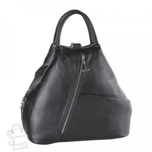 Рюкзак женский кожаный 18092 black Polina&Eiterou