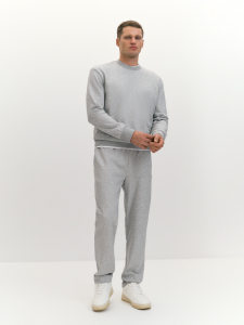 Брюки из хлопкового трикотажа с брендированным принтом