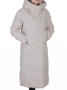 8312 LT. BEIGE Пальто зимнее женское (200 гр. холлофайбер)