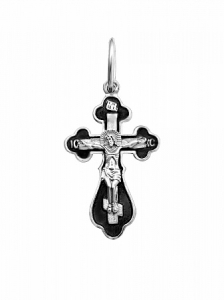 023.55 крест из серебра частично черненый штампованный