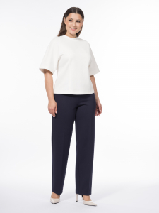 Трикотажная блуза с коротким рукавом-реглан