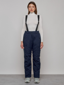 Полукомбинезон утепленный женский большого размера темно-синего цвета 811TS