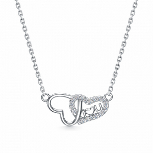 Колье родированное фианит серебро 925*