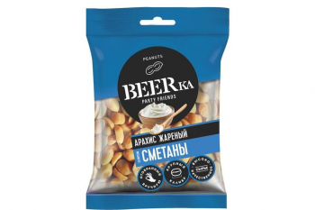 «Beerka», арахис жареный со вкусом сметаны, 90 г