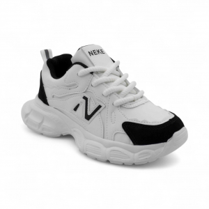 Кроссовки 9067-14 черно белые п/п