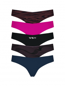 5-Pack No-Show Thong Panties