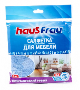 Салфетка д/мебели микрофиб.HausFrau