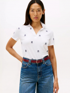 Allover Monogram Split-Placket Polo