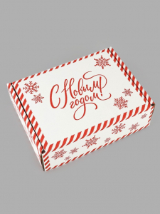 Коробка сборная «Новый год», белый, 27?21?9 см