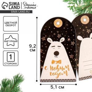 Шильдик декоративный на подарок «С Новым годом», 9?5 см