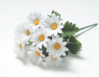 Искусственные цветы, Ветка в букете ромашка 12 голов (1010237) белый