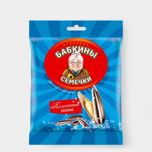 «Бабкины семечки», семечки полосатые, солёные, 90 г