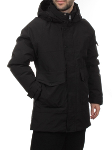 8897 BLACK Куртка мужская зимняя облегченная (130 гр. холлофайбер)