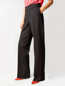 Прямые брюки из плотного джерси на резинке сзади