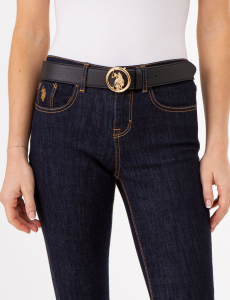 LADIES 38MM MEDALLION LOGO BELT