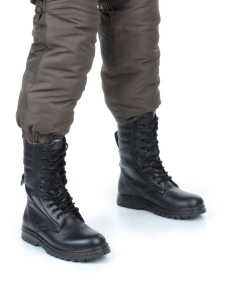 05-9004 BLACK Ботинки зимние мужские (искусственная кожа, искусственный мех)