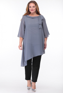 Блуза Anastasia Mak 660Бл серый