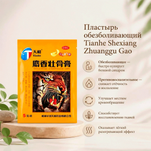 Пластырь обезболивающий Tianhe Shexiang Zhuanggu Gao