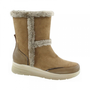 Amarpies Botin Pelo Confort Mujer Taupe