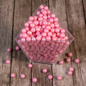 Драже рисовое в глазури Розовый жемчуг 6 мм (127), кг