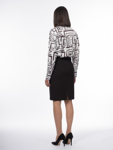 Юбка из костюмной вискозы с акцентом на талии