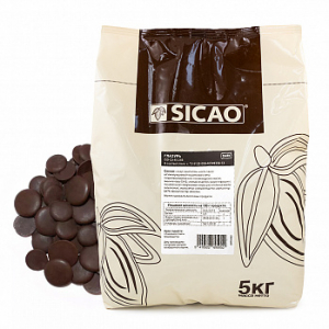 Глазурь шоколадная тёмная (Sicao - Сикао), 5 кг (ISD-Q14351-R10).