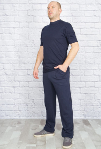 Брюки, интерлок (синий)