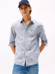 Regular Fit Allover Print Oxford Shirt